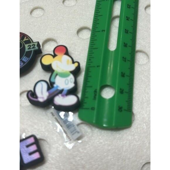 Disney Pride Mickey Mouse Shoe Charms Lot of 5. Crocs Jibbitz Style 2022 Rainbow - Picture 6 of 6